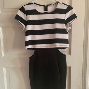 Black and white Mod mini dress